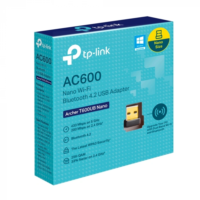 TP-LINK ARCHER T600UB NANO WIFI5 AC600 Bluetooth Kablosuz Ağ Adaptörü