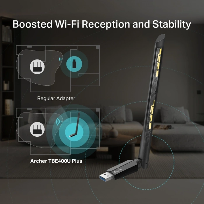 TP-LINK ARCHER TBE400U PLUS WIFI7 BE6500 Üç Bant Kablosuz Usb Ağ Adaptörü