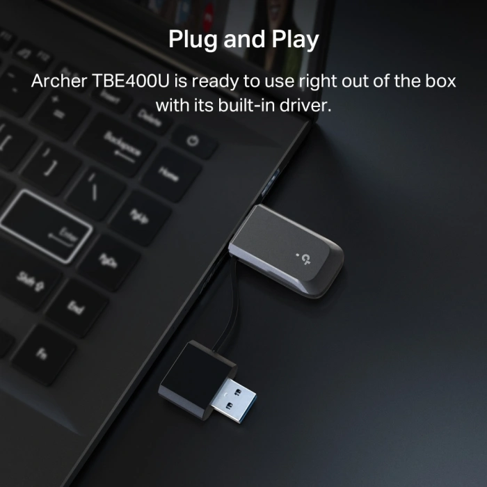 TP-LINK ARCHER TBE400U WIFI7 BE6500 Üç Bant Usb Kablosuz Ağ Adaptörü
