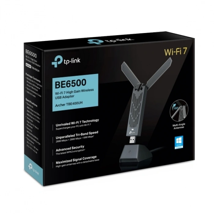 TP-LINK ARCHER TBE400UH Wıfı7 BE6500 Usb Kablosuz Adaptör