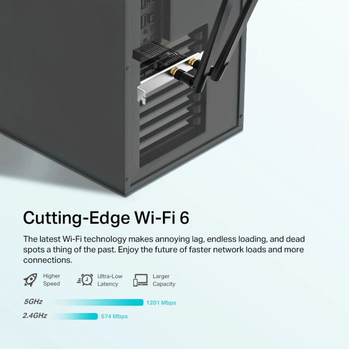 TP-LINK Archer TX20E WIFI6 AX1800 PCIe Kablosuz Adaptör