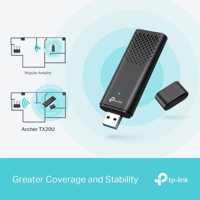 TP-LINK Archer TX20U Wıfı6 AX1800 USB Kablosuz Adapter