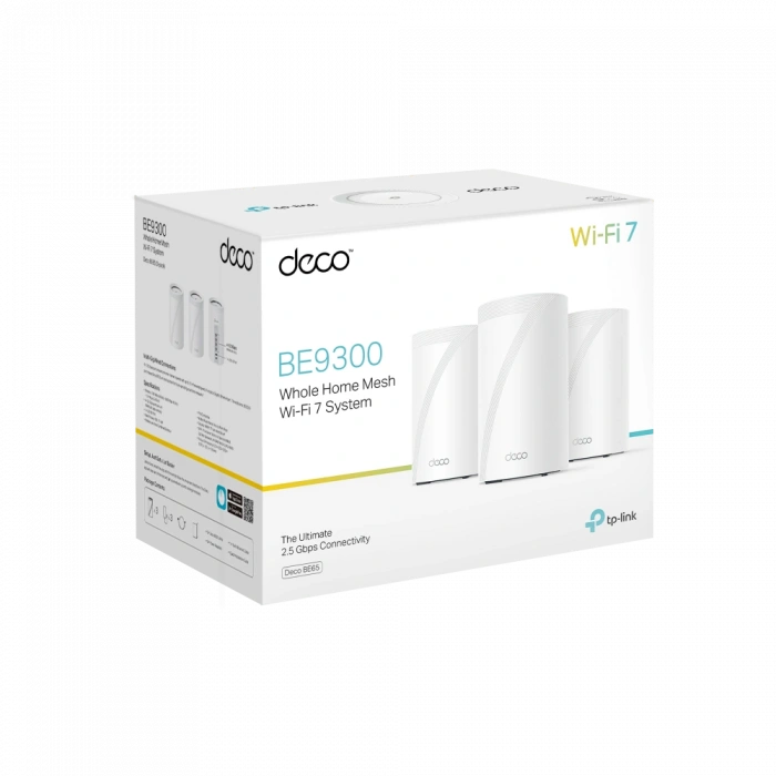 TP-LINK DECO BE65 BE9300 Mesh Router Wi-Fi 7 Sistemi 3-lü paket