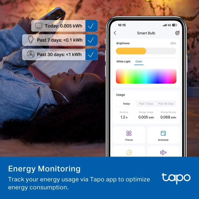TP-LINK Tapo L430C Akıllı Wi-Fi Mum Ampul Çok Renkli - E14