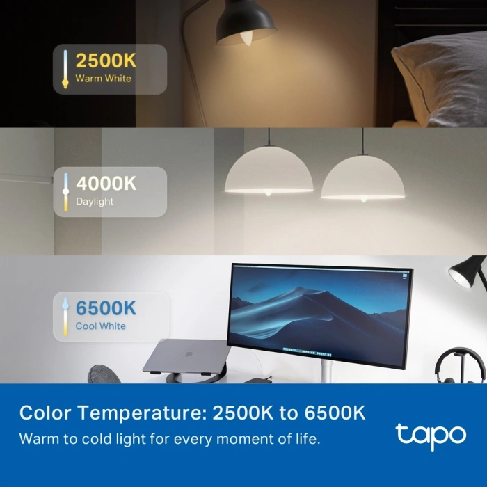 TP-LINK Tapo L430C Akıllı Wi-Fi Mum Ampul Çok Renkli - E14