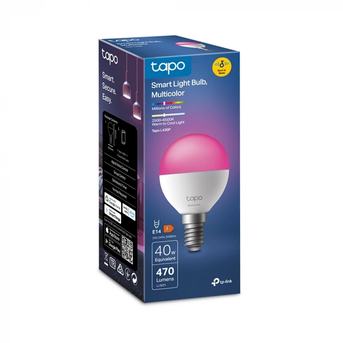 TP-LINK Tapo L430P Akıllı Wıfı Ampul Çok Renkli - E14 P45