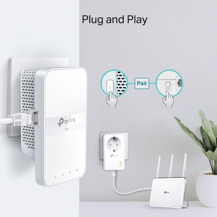 TP-LINK TL-WPA7617 KIT 1000 Mbps AV1000 PowerLine Ağ Adaptörü