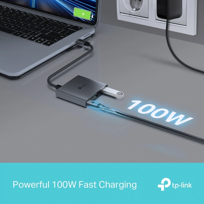 TP-LINK UH3020C USB Type-C 3-Port USB 3.0 + Gigabit Ethernet Adaptörlü Hub