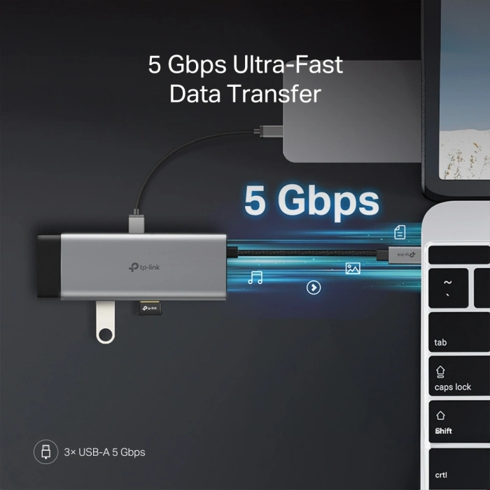 TP-LINK UH7021C USB-C 7port Hub 4K60Hz 100W PD SD