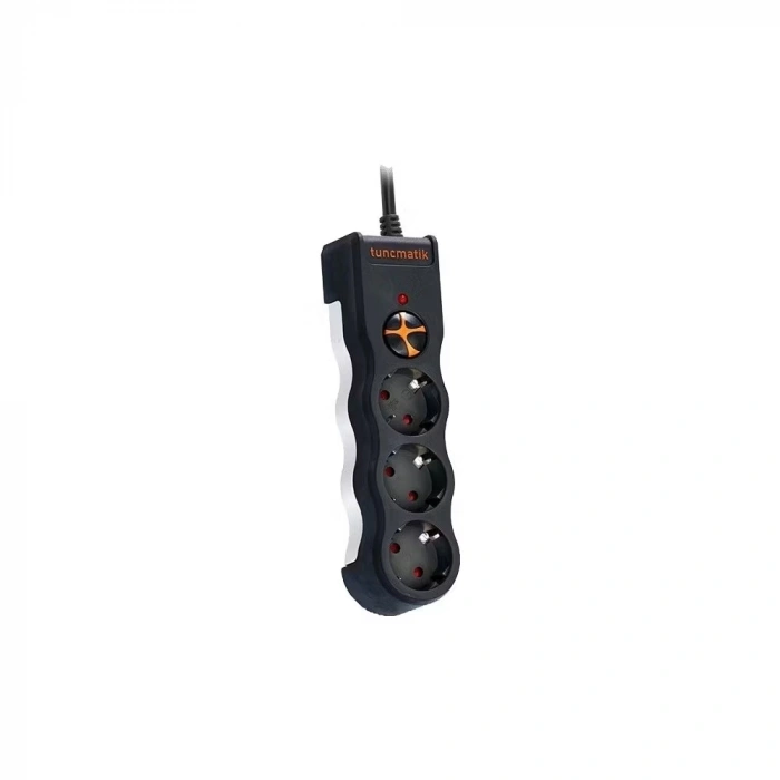 TUNÇMATİK 1.5metre POWERSURGE TSK19010 PLUG-1050 3li Siyah Priz