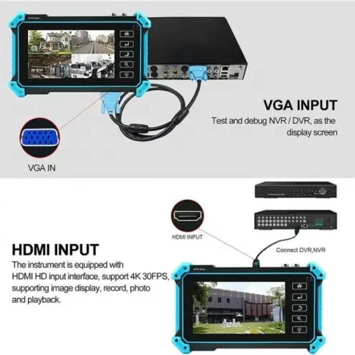 UPTECH 5.4 IPS Dokunmatik AIO CCTV Test Cihazı IPC-5100C Plus