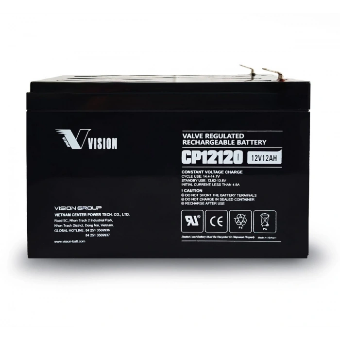 VISION CP12120 12v 9amper Kuru Tip Akü TSE Belgeli