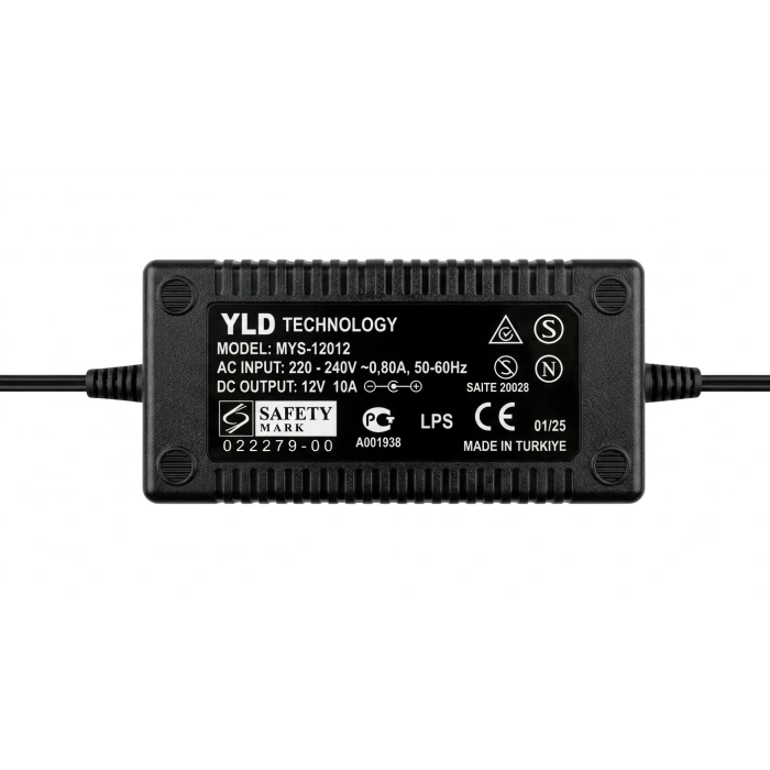 YLD 12v 10amper MYS-12012 Plastik Masa Tipi Kasa Adaptör