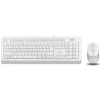 A4 TECH F1010 Kablolu USB Q Trk Beyaz Klavye - Mouse Set