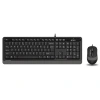 A4TECH F1010 Kablolu USB Q Trk Siyah/Gri Klavye - Mouse Set