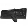 A4TECH F1010 Kablolu USB Q Trk Siyah/Gri Klavye - Mouse Set