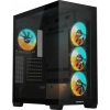 GIGABYTE C500 Panoramic Stealth Ön ve Yan Paneli Temperli Cam 4x ARGB Fanlı Gizli Konnektör Uyumlu Siyah Mid Tower Kasası