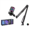 Hadron Me6S35B Profesyonel RGB Gaming Mikrofon 192kHz/24Bit USB Type-C Siyah