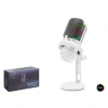 Hadron Me6W Profesyonel RGB Gaming Mikrofon 192kHz/24Bit USB Type-C Beyaz