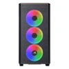 POWERBOOST PB-P2252BP 4-ARGB Fanlı Gaming Mid-Tower PC Kasası Mor-Siyah