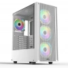 POWERBOOST X-12W 4-ARGB Fanlı Gaming Mid-Tower PC Kasası Beyaz
