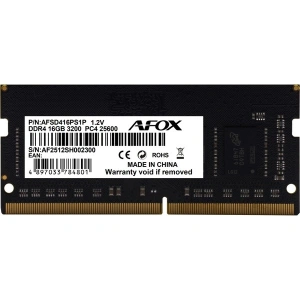 AFOX 16GB DDR4 3200MHZ CL22 NOTEBOOK BELLEK / VALUE AFSD416PS1P