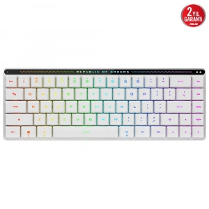 ASUS ROG Falchion RX Low Profile Kırmızı Optik Switch Üç Modlu Kablosuz Türkçe Q Mekanik Klavye / 90MP03EC-BKYA10