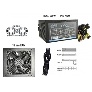 AZTECH 600W 12cm Fanlı Atx Power Supply