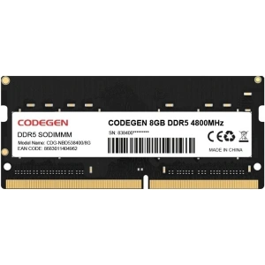 CODEGEN 8GB DDR5 4800MHZ NOTEBOOK RAM VALUE CDG-NBD538400/8G