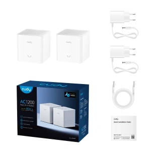 CUDY M1200 WIFI5 AC1200 Çift Bant Router 2li set