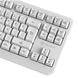 GAMEBOOSTER G75 ELYA Rainbow Aydınlatmalı Beyaz TKL Membrane Oyun Klavyesi