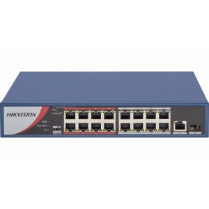 HIKVISION 16port PoE 130w 10/100 Yönetilemez Switch DS-3E0318P-E/M(B)