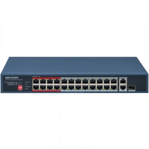 HIKVISION 24port PoE 230w 1-Uplink 10/100 Yönetilemez Switch DS-3E0326P-E/M