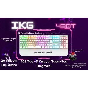 INCA IKG-430T Kablolu USB Q Trk Beyaz Gaming Klavye