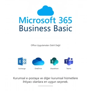 MICROSOFT 365 Business Basic Lisans 1yıl 1kullanıcı