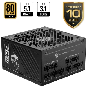 MSI 1250w 80+ Gold MPG A1250GS PCIE5 Tam Modüler Power Supply