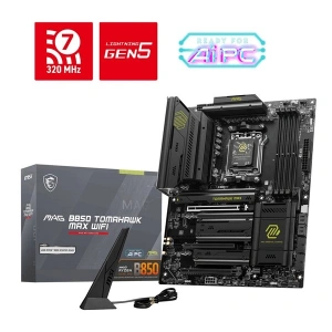 MSI MAG B850 TOMAHAWK MAX WIFI7 DDR5 HDMI-USBC DP PCIE 5.0 AM5 ATX
