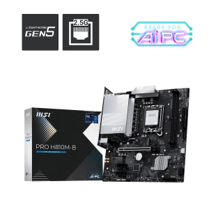 MSI PRO H810M-B DDR5 HDMI-DP PCIE 4.0 1851p mATX
