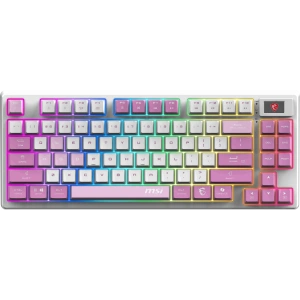 MSI Q TR GG Forge GK600 TKL Violet Switch Mekanik Beyaz/Mor Oyuncu Klavyesi