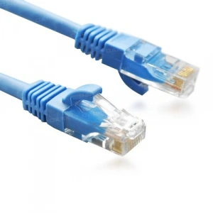 ODS 0.3m CAT6 Utp LSZH Saf Bakır Mavi Patch Kablo (10lu Paket)