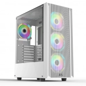 POWERBOOST X-12W 4-ARGB Fanlı Gaming Mid-Tower PC Kasası Beyaz