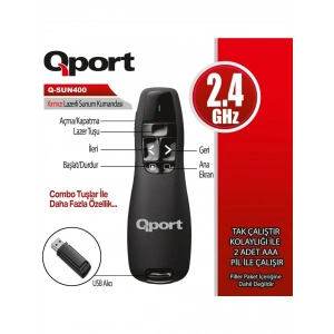 QPORT Q-SUN400 USB Lazer Sunum Kumandası