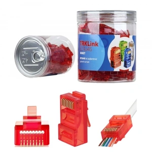 TRKLINK EZ RJ45 Konnektör 100lü Paket Kırmızı