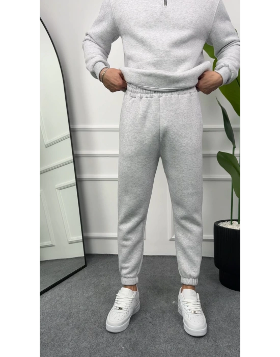 Erkek Gri Melanj Jogger Eşofman Altı