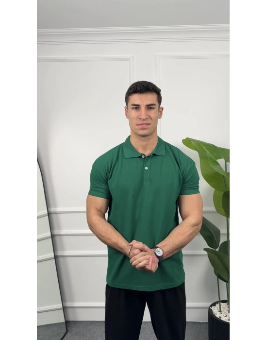 Oversize Benetton Polo Yaka Kollar Dar Kesim T-Shirt