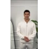Erkek Beyaz Fermuar Yaka Sweatshirt