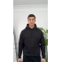 Erkek Siyah Kapüşonlu Hoodie Sweatshirt