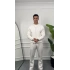 Üç İplik Beyaz Sweatshirt Takım