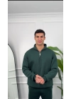 Erkek Benetton Fermuar Yaka Sweatshirt