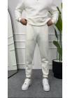 Erkek Beyaz Jogger Eşofman Altı